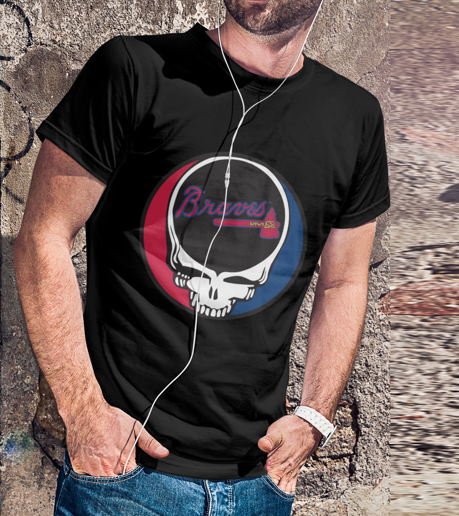 Braves And Grateful Dead Iconic Skull Logo Mashup T-Shirt