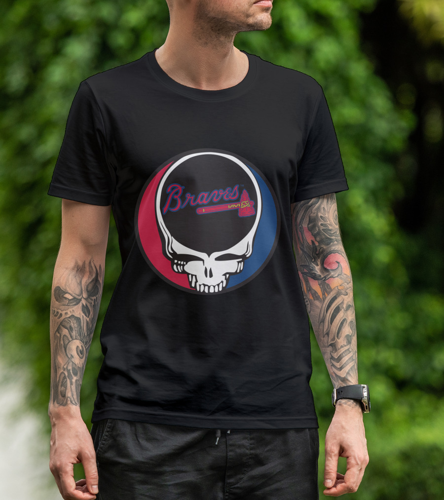 Braves And Grateful Dead Iconic Skull Logo Mashup T-Shirt