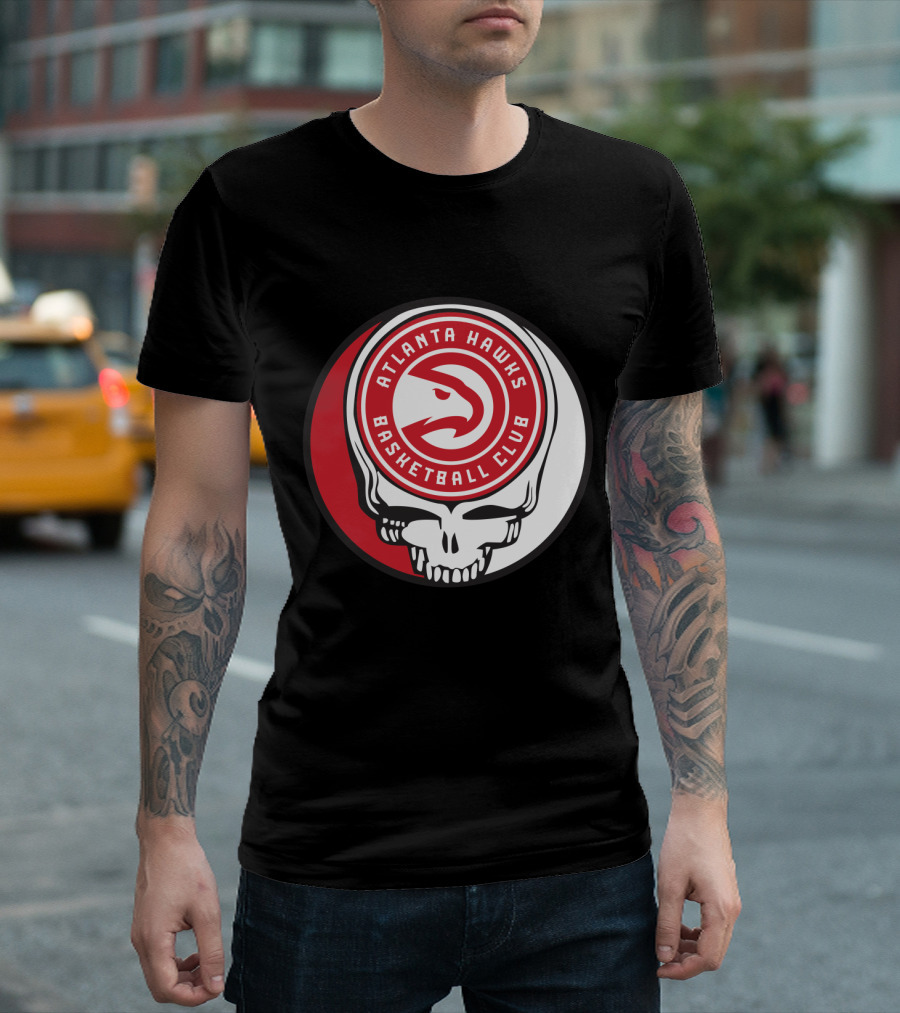 Atlanta Hawks Basketball Club Grateful Dead Skull T-Shirt