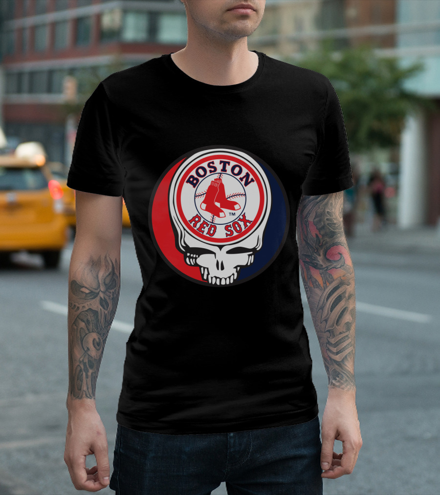 Boston Red Sox Skull Logo Grateful Dead Fans Baseball Teams T-Shirt
