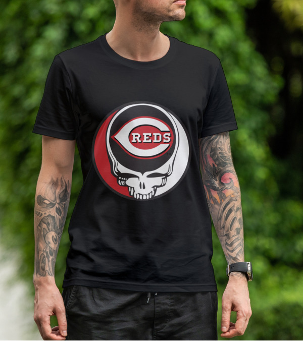 Steal Your Face Cincinnati Reds Logo Grateful Dead Fans T-Shirt