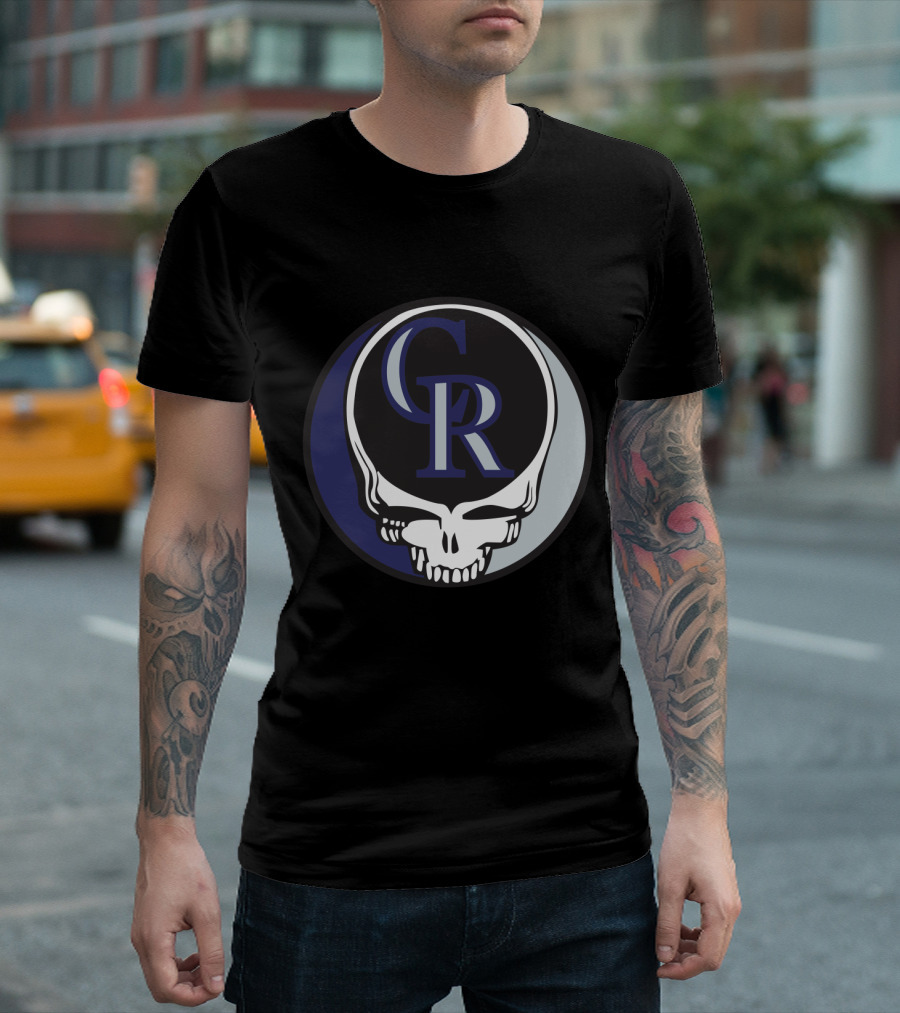 Grateful Dead Steal Your Face Colorado Rockies CR Logo Fusion T-Shirt