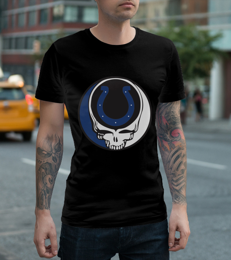Grateful Dead Indianapolis Colts Skull T-Shirt