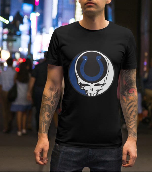 Grateful Dead Indianapolis Colts Skull T-Shirt