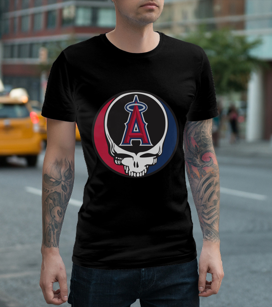 Los Angeles Angels Grateful Dead Skull Icon Logo for Fans T-Shirt