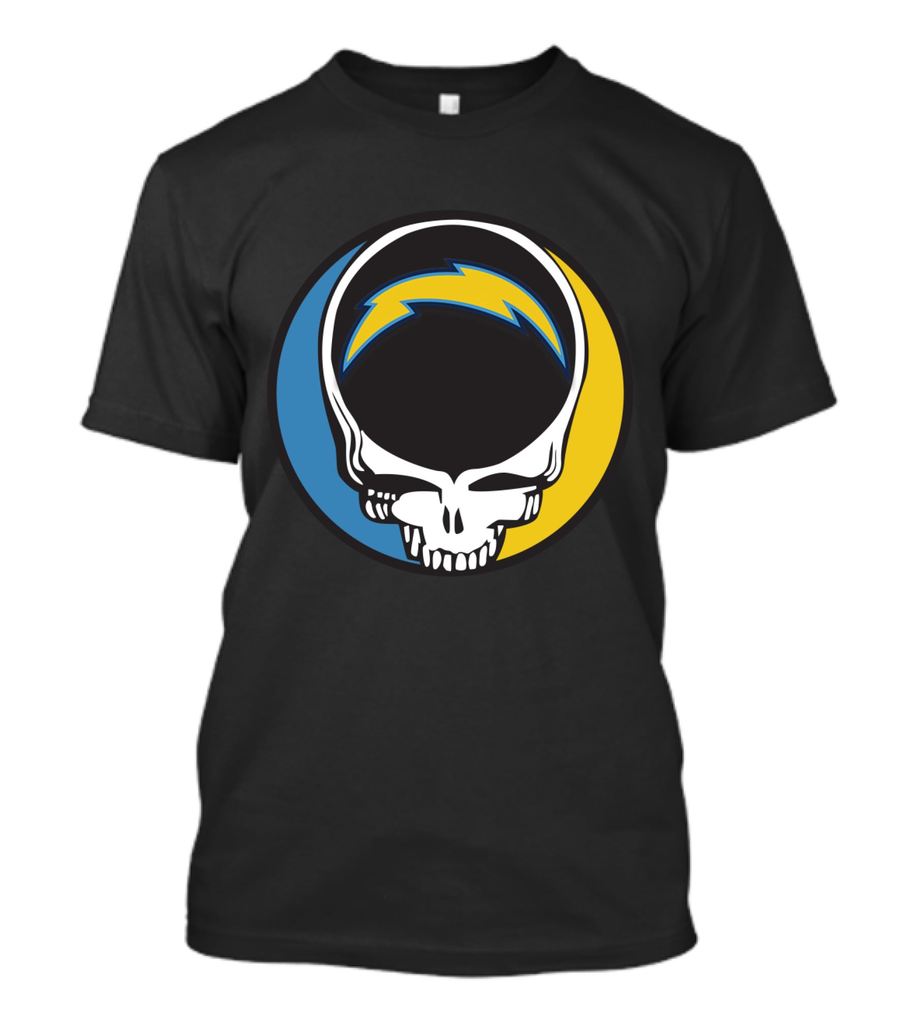 Grateful Dead And Los Angeles Chargers Logo Fusion For Fans T-Shirt