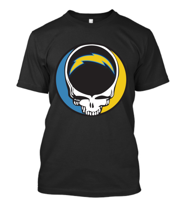 Grateful Dead And Los Angeles Chargers Logo Fusion For Fans T-Shirt