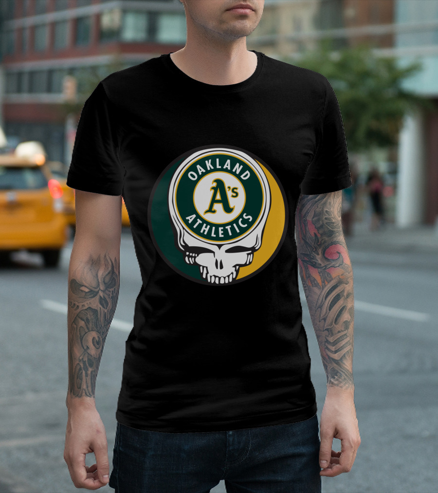 Oakland Athletics Skull Logo Grateful Dead Fan T-Shirt