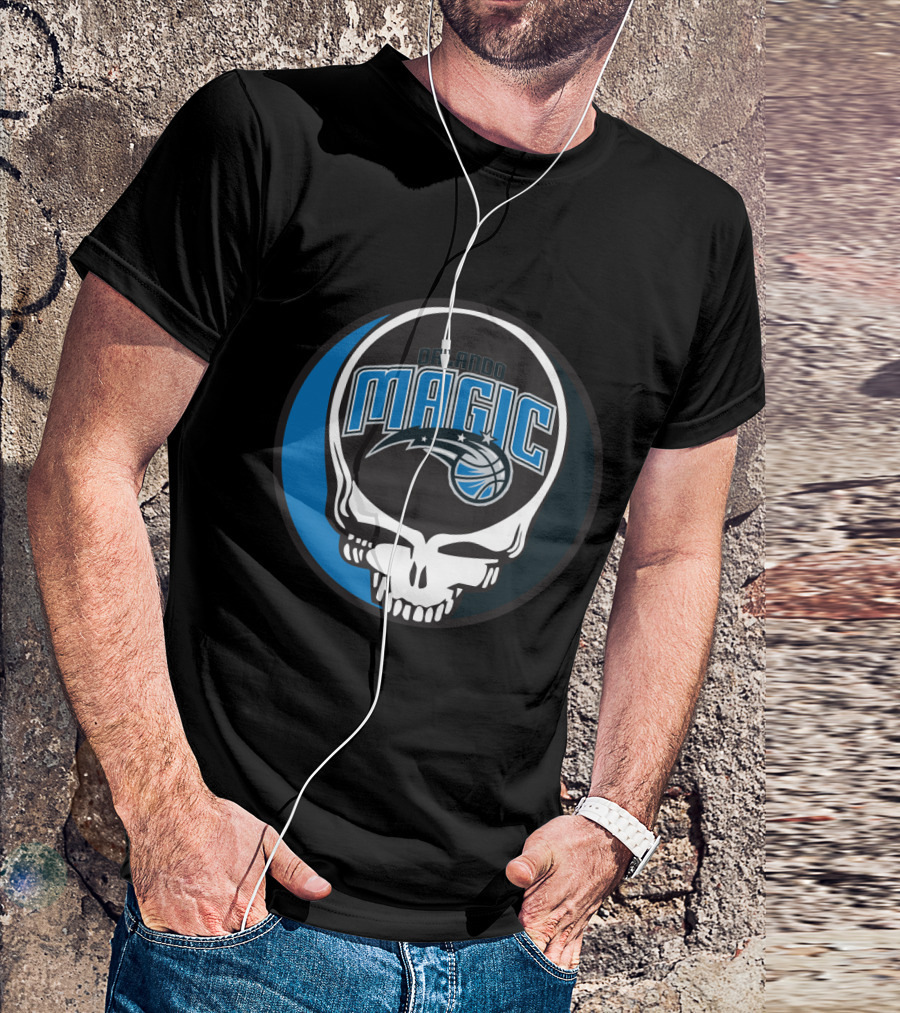 Orlando Magic Grateful Dead Steal Your Face Basketball Fusion T-Shirt
