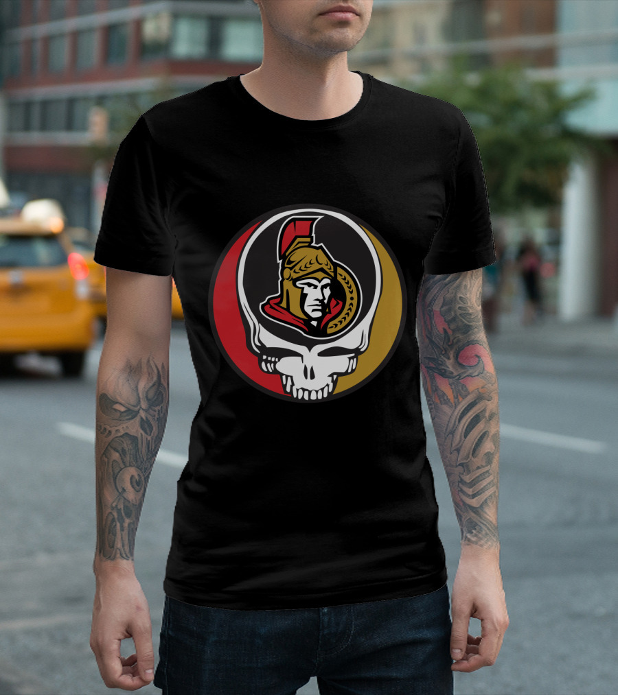 Ottawa Senators Fans Grateful Dead Skull T-Shirt