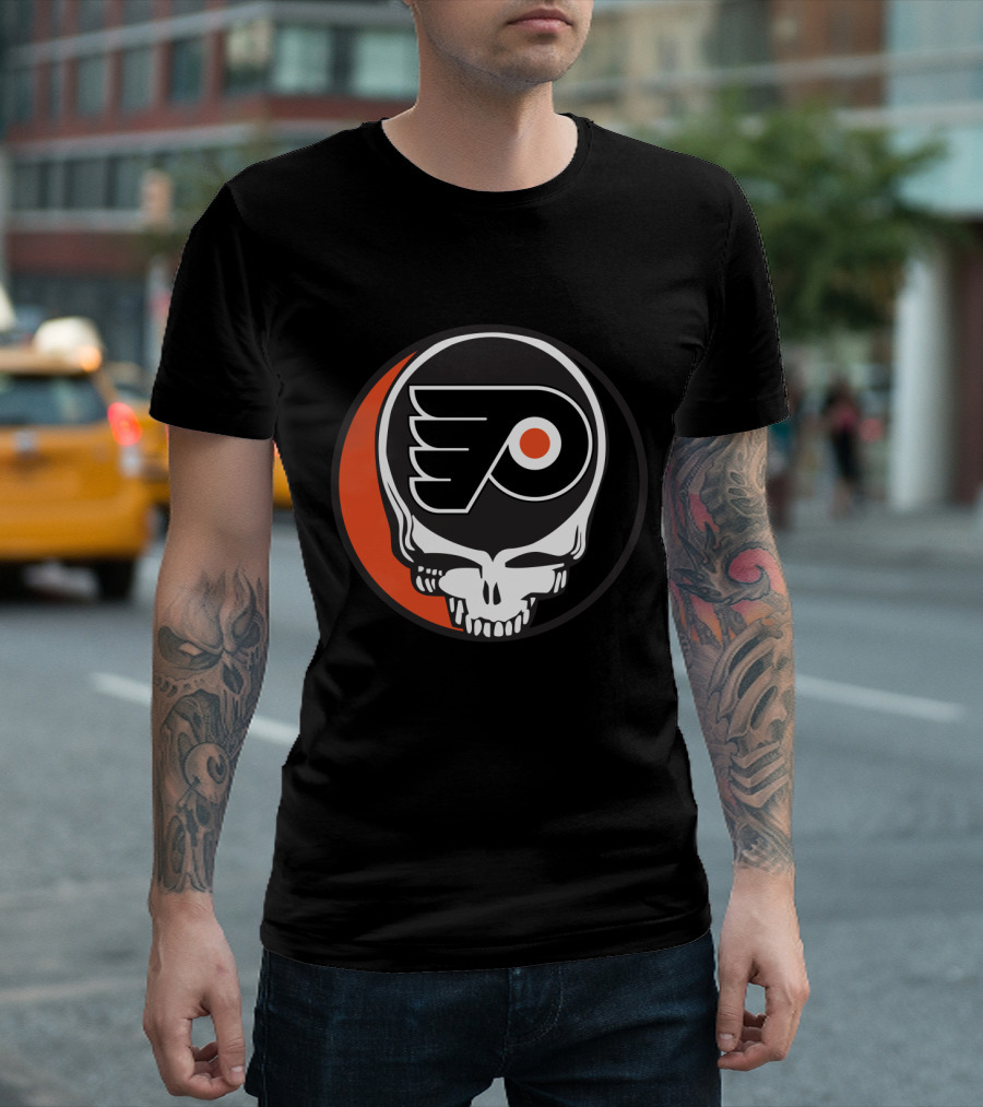 Philadelphia Flyers Grateful Dead Skull T-Shirt
