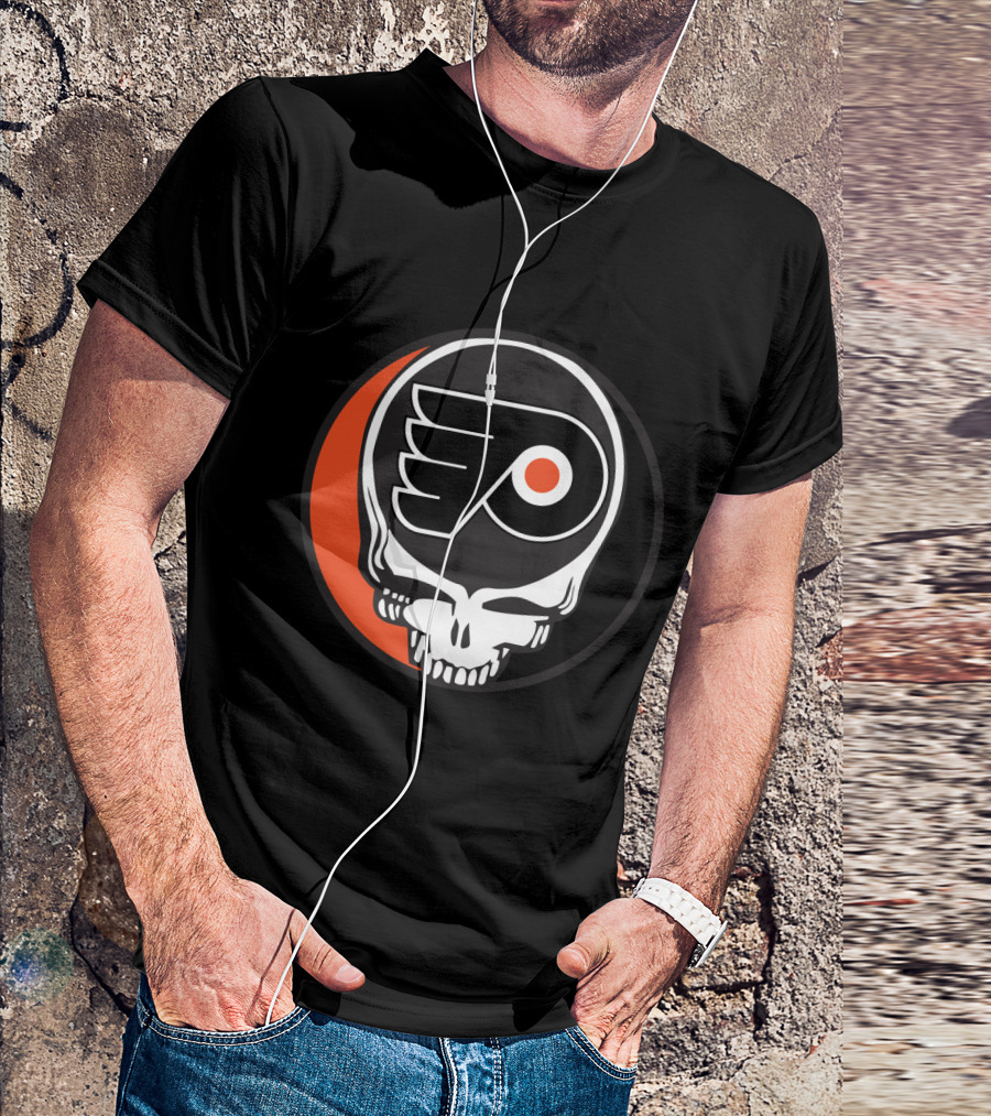 Philadelphia Flyers Grateful Dead Skull T-Shirt