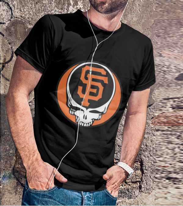 San Francisco Giants Grateful Dead Skull Logo Combo For Fans T-Shirt