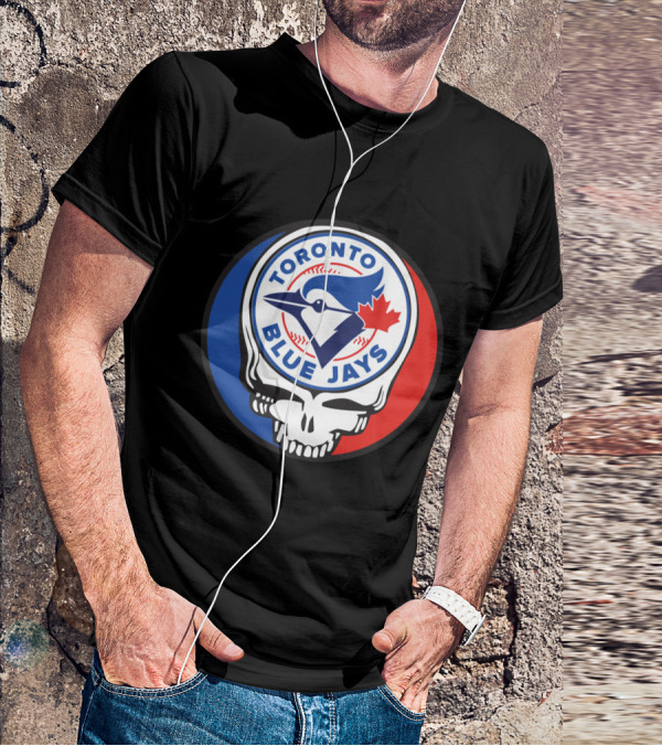 Toronto Blue Jays Grateful Dead Fan Logo Fusion T-Shirt