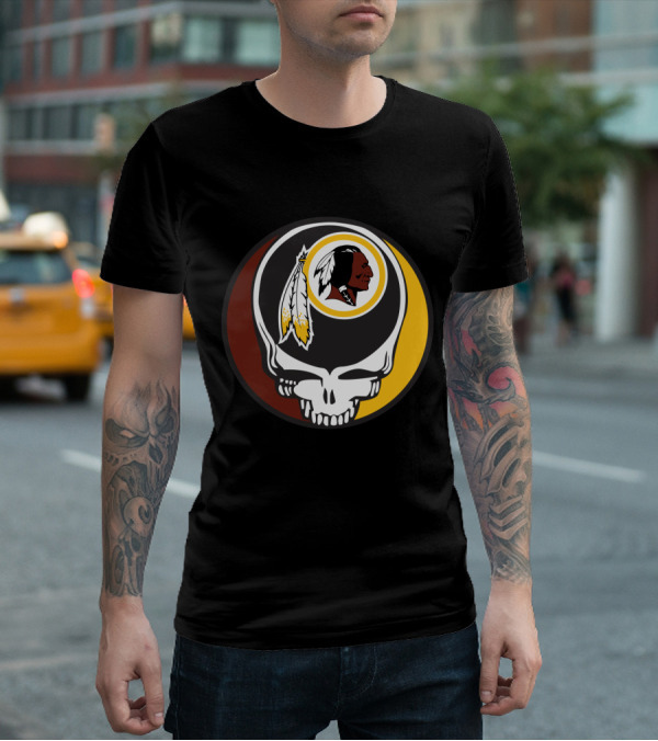 Grateful Dead And Washington Redskins Logo Fusion T-Shirt