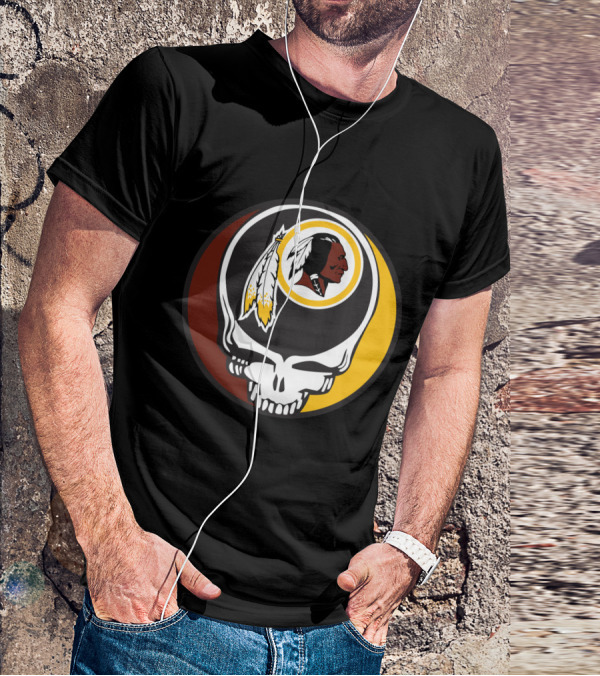 Grateful Dead And Washington Redskins Logo Fusion T-Shirt