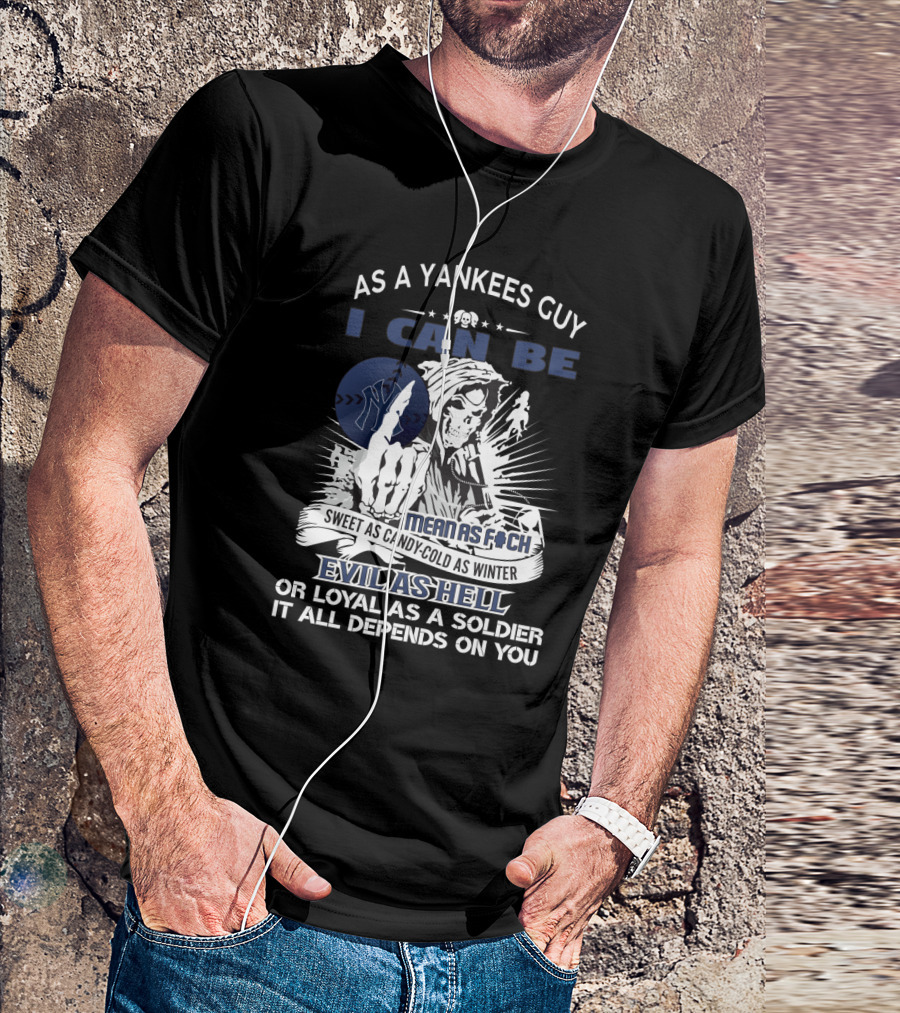 New York Yankees Fan Grim Reaper Loyalty And Attitude T-Shirt