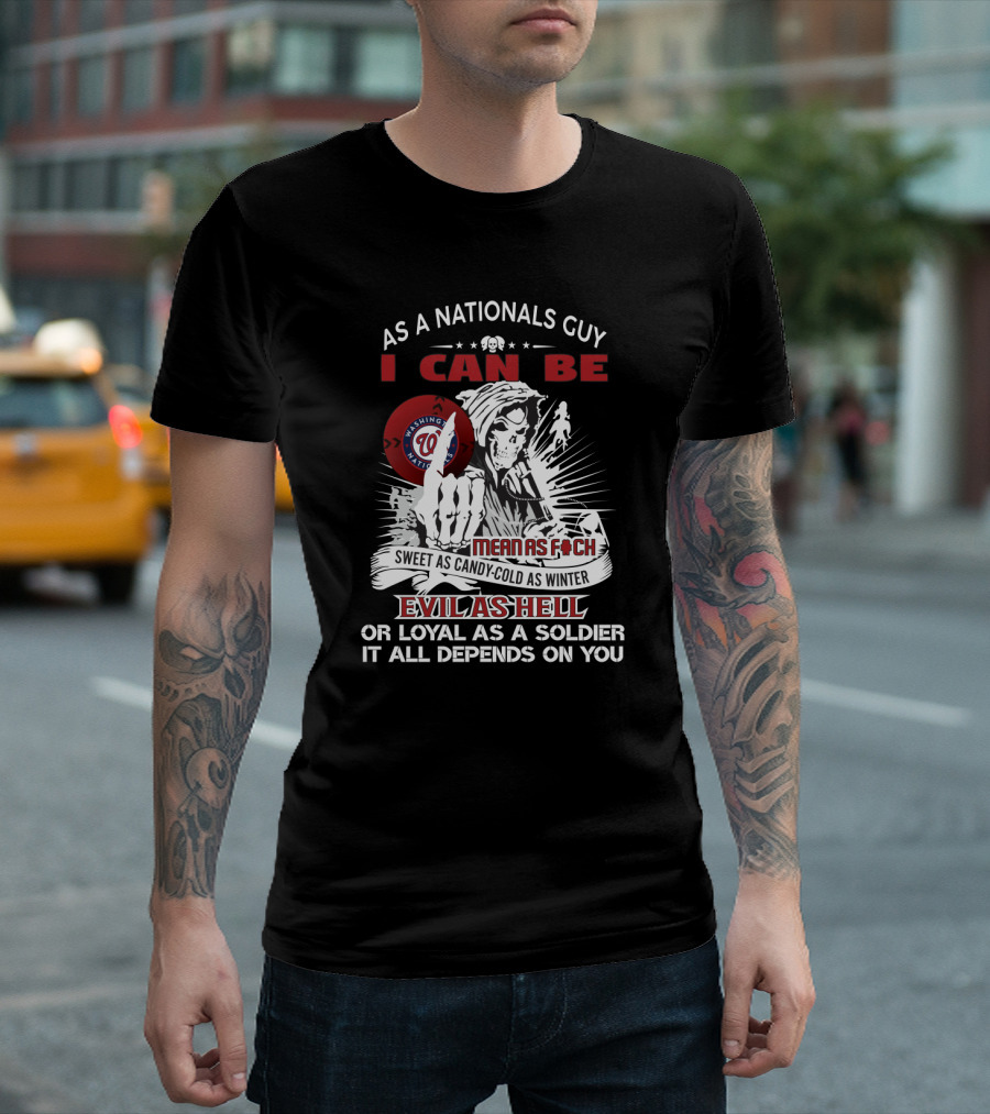 Nationals Fan Grim Reaper: Fierce Loyalty and Attitude Display with Washington T-Shirt