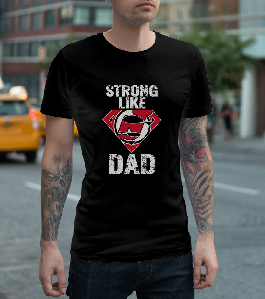 Strong Like Dad New Jersey Devils Superman T-Shirt