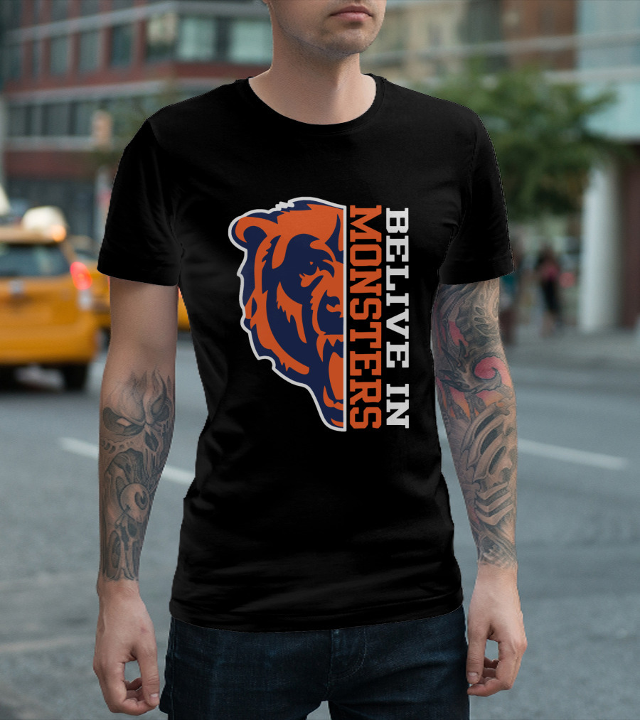 Belive in Monsters Bear for Chicago Fans T-Shirt