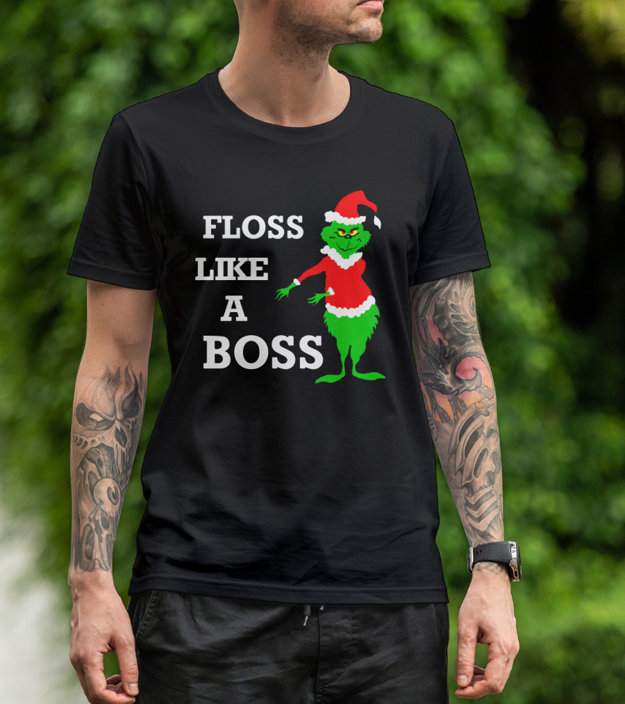 Floss Like A Boss Santa Grinch Dance T-Shirt