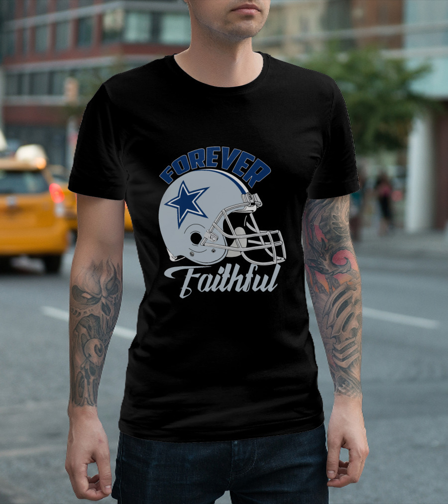 Forever Faithful Dallas Cowboy Helmet Star T-Shirt