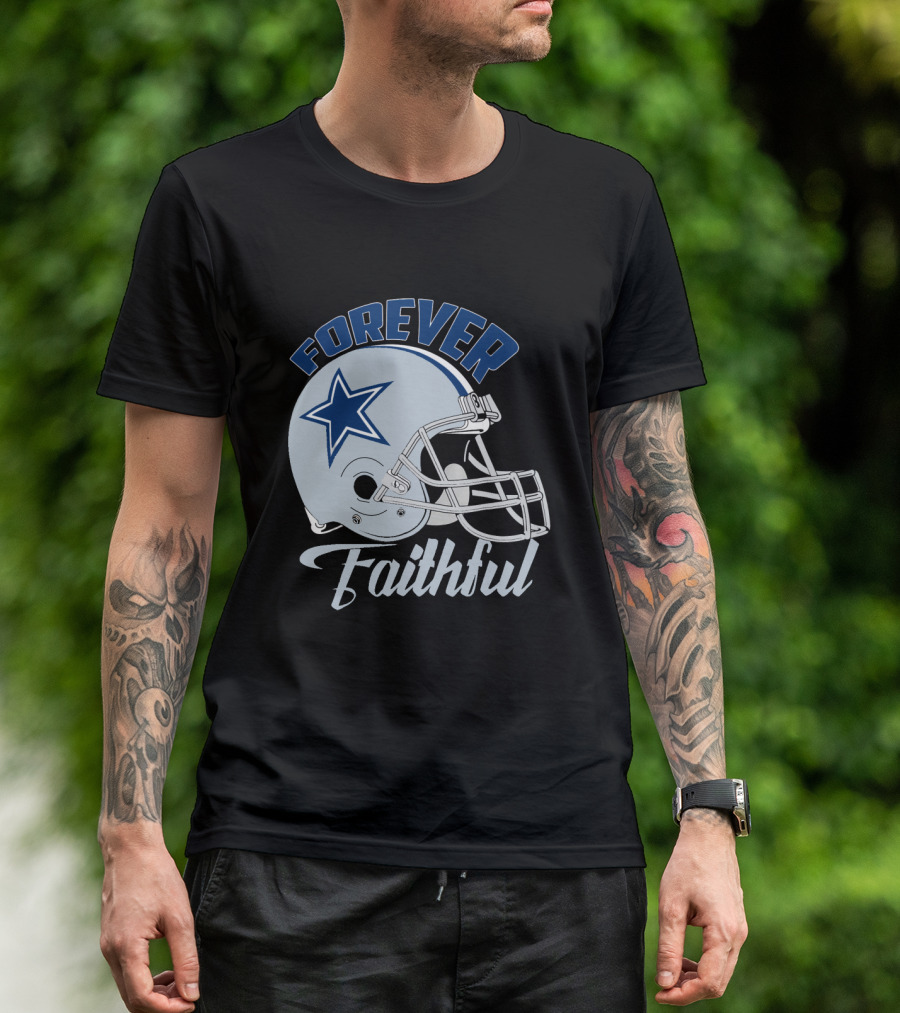 Forever Faithful Dallas Cowboy Helmet Star T-Shirt