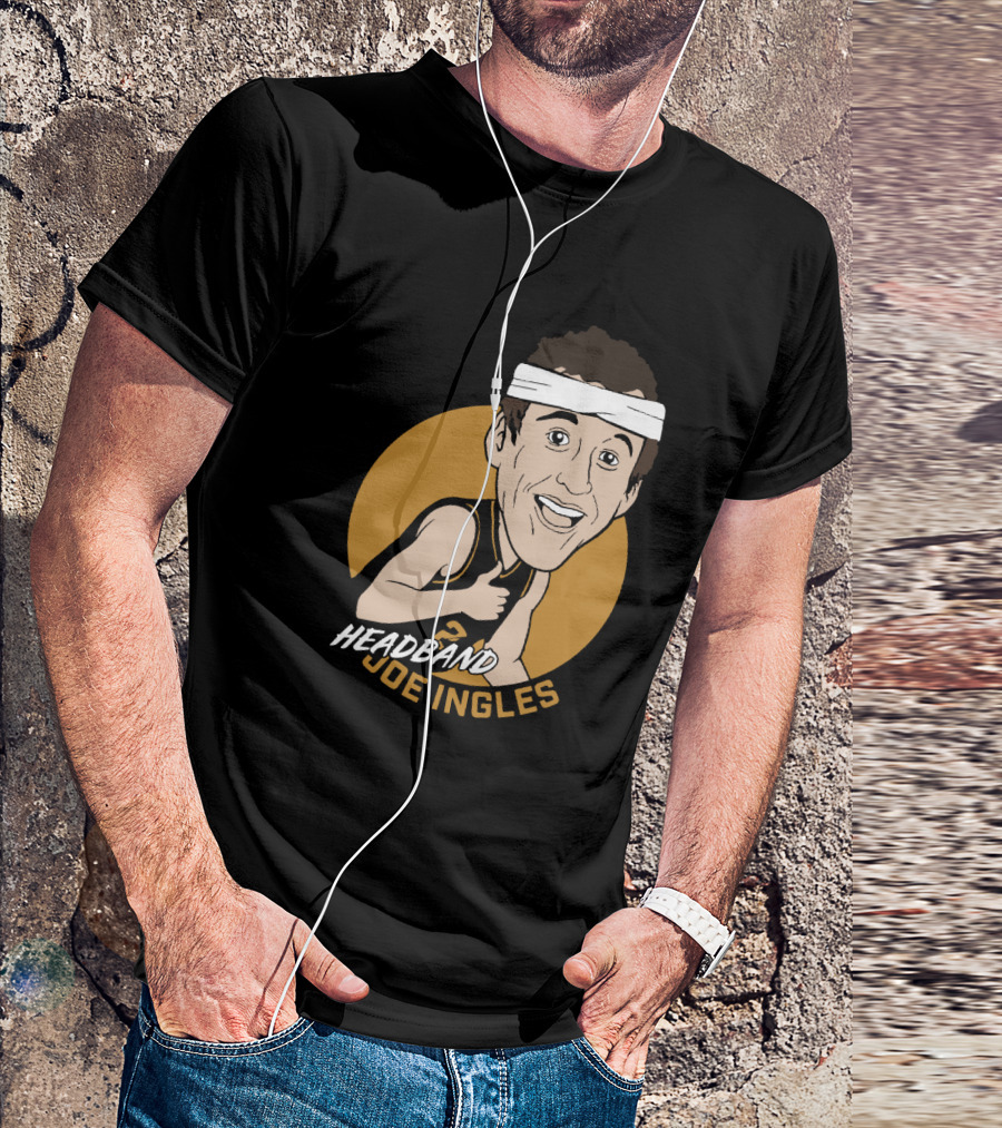 Headband Joe Ingles Cartoon Character With Headband And Thumbs Up Basketball Reference T-Shirt