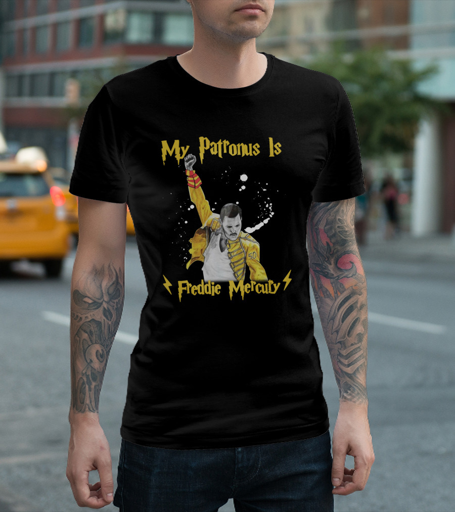 My Patronus Is Freddie Mercury Magic Lightning T-Shirt