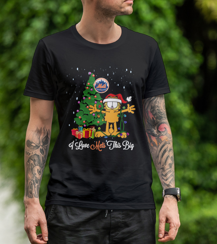 I Love Mets This Big Christmas Garfield New York Mets T-Shirt