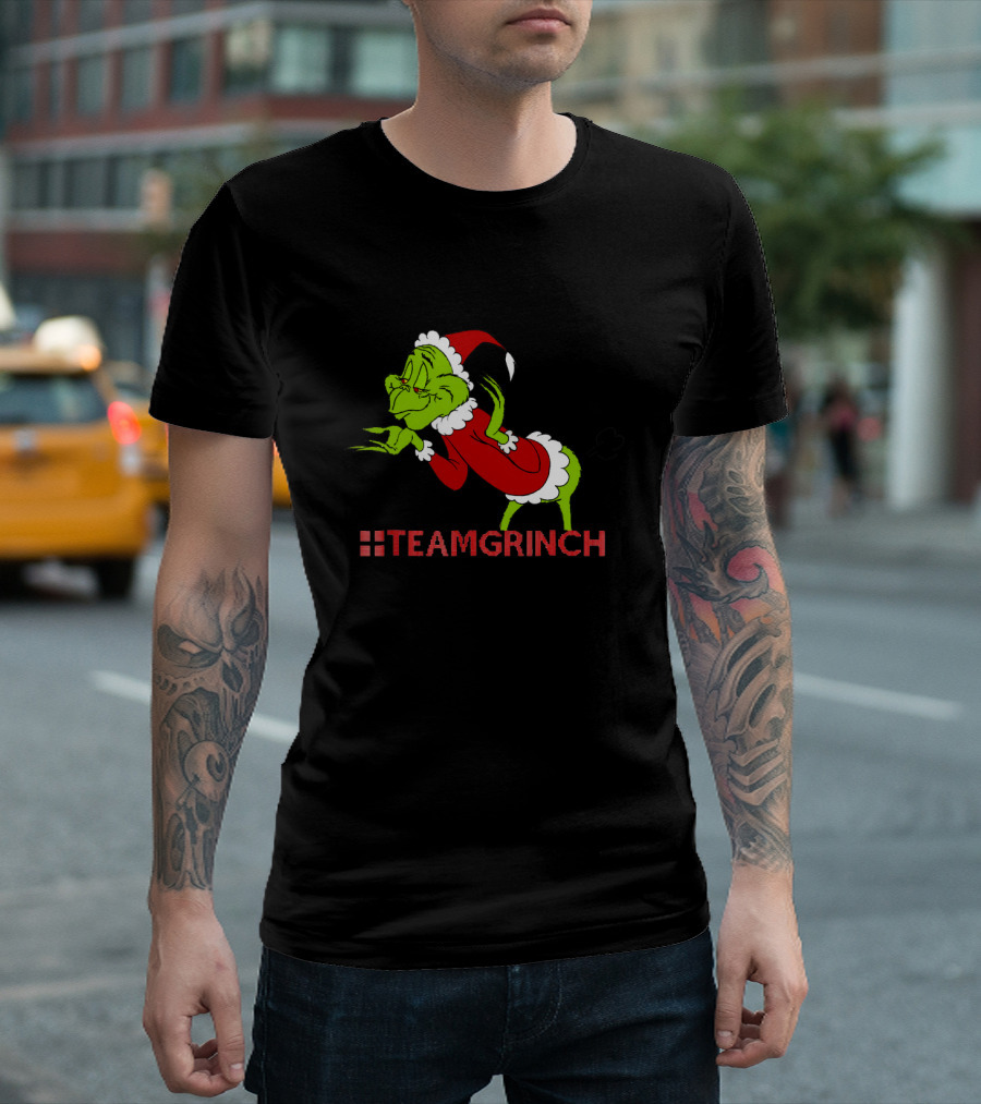 Team Grinch Resting Grinches Face Christmas T-Shirt