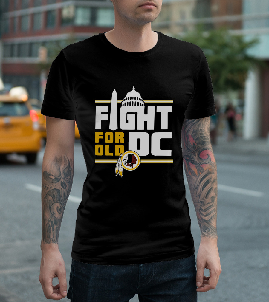 Fight For Old DC Washington Football Team Capitol Monument Iconic Feathers T-Shirt
