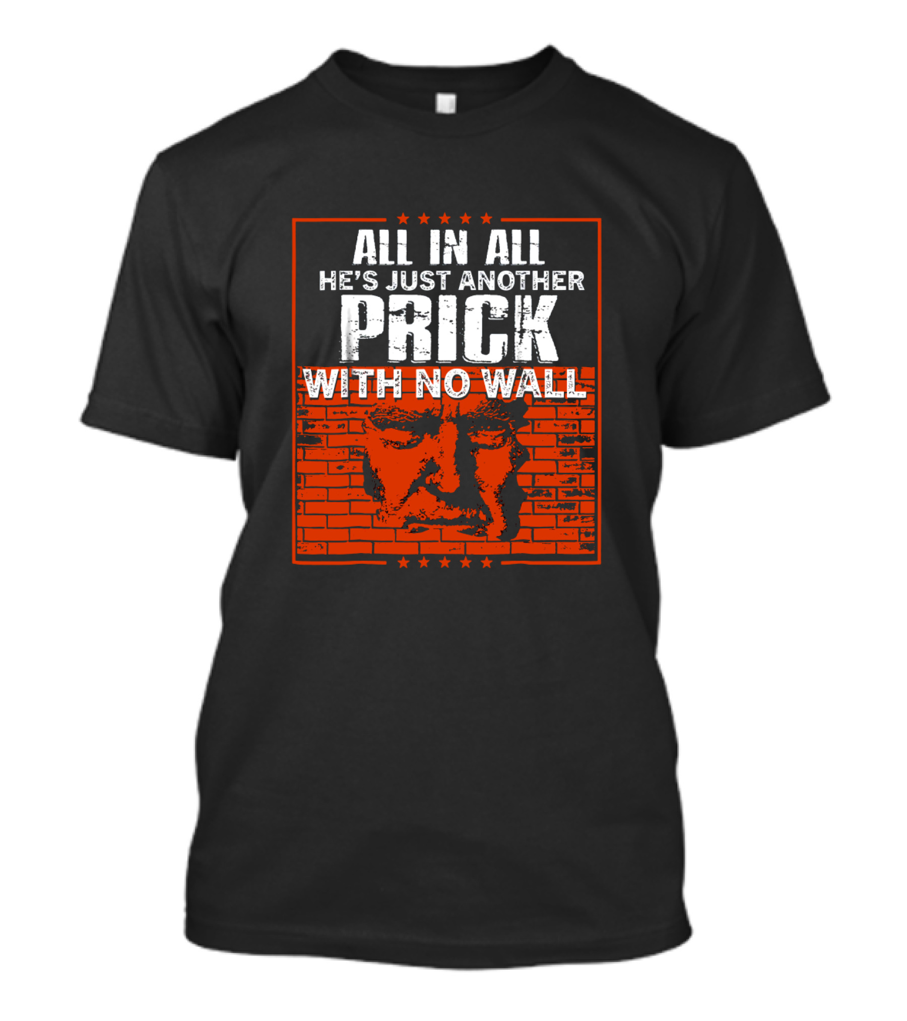 All In All He's Just Another Prick With No Wall With Brick Background T-Shirt