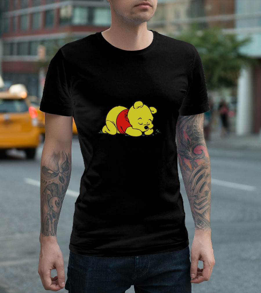 Winnie The Pooh I Like To Stay In Bed It's Too Peopley Outside T-Shirt