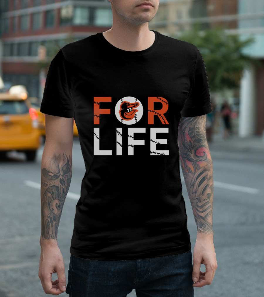 Baltimore Orioles Baseball Fan Logo For Life T-Shirt