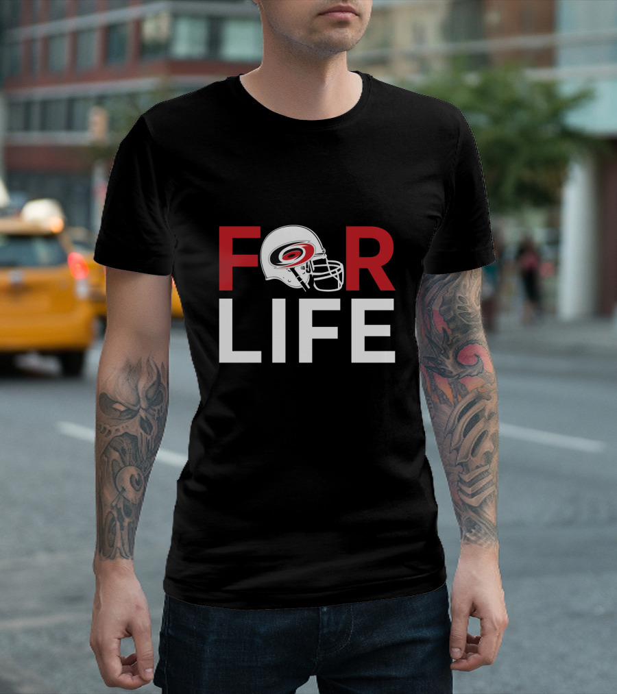 Carolina Hurricanes Helmet Logo For Life T-Shirt