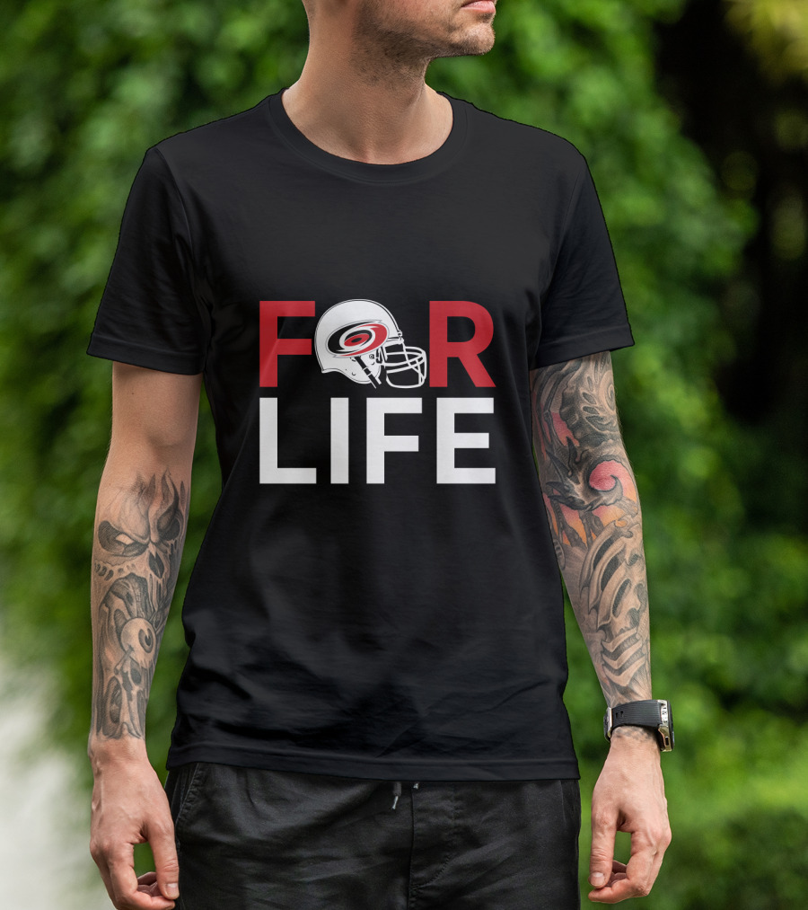 Carolina Hurricanes Helmet Logo For Life T-Shirt
