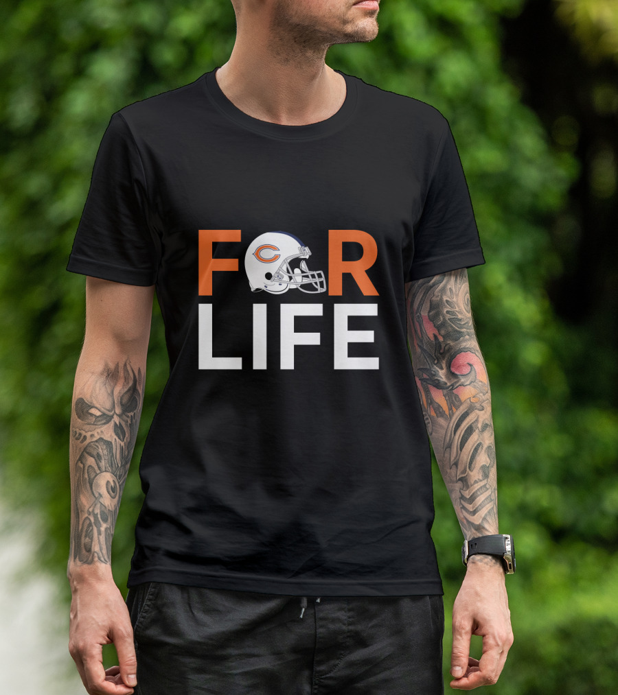 Chicago Bears Helmet For Life For Fans T-Shirt