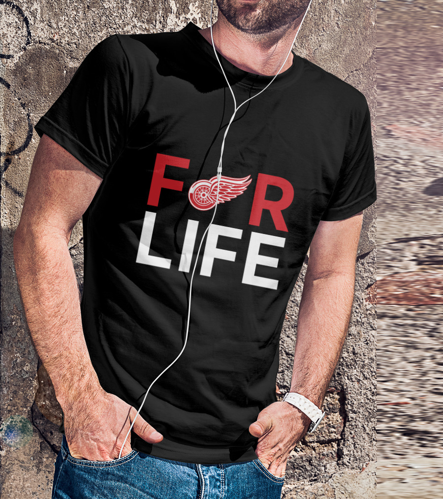 Detroit Red Wings Fans For Life Winged Wheel T-Shirt