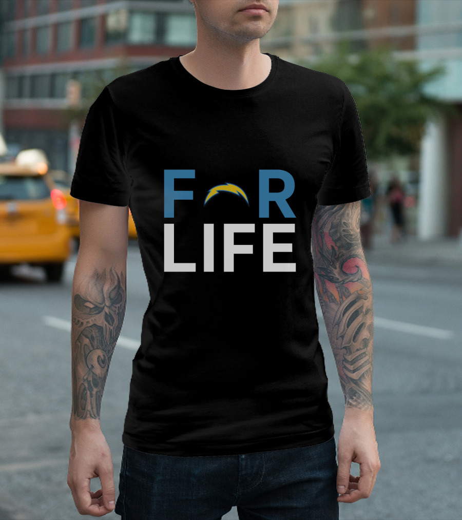 For Life Los Angeles Chargers Fans Bolt T-Shirt