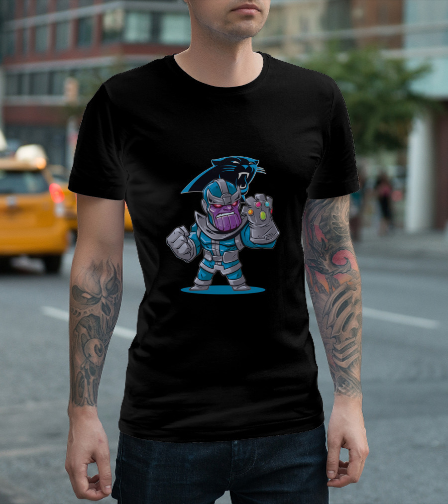 Thanos Carolina Panthers Fans Infinity Gauntlet T-Shirt