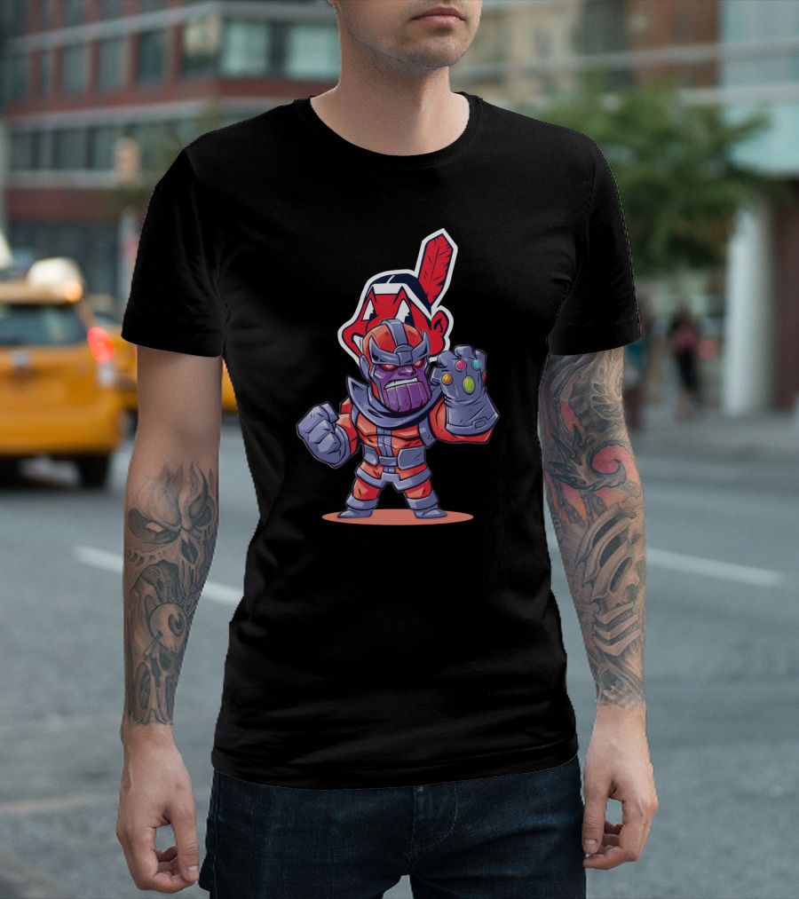 Cleveland Indians Chief Wahoo And Thanos Mashup Fan Art Marvel Crossover T-Shirt