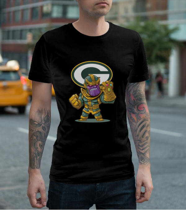 Thanos Meets Green Bay Packers Fans With Gauntlet Power T-Shirt