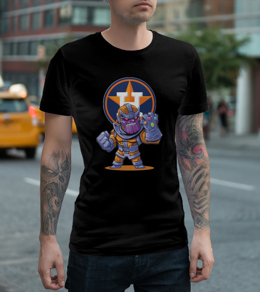 Houston Astros Thanos Mashup Fan Art With Infinity Gauntlet T-Shirt