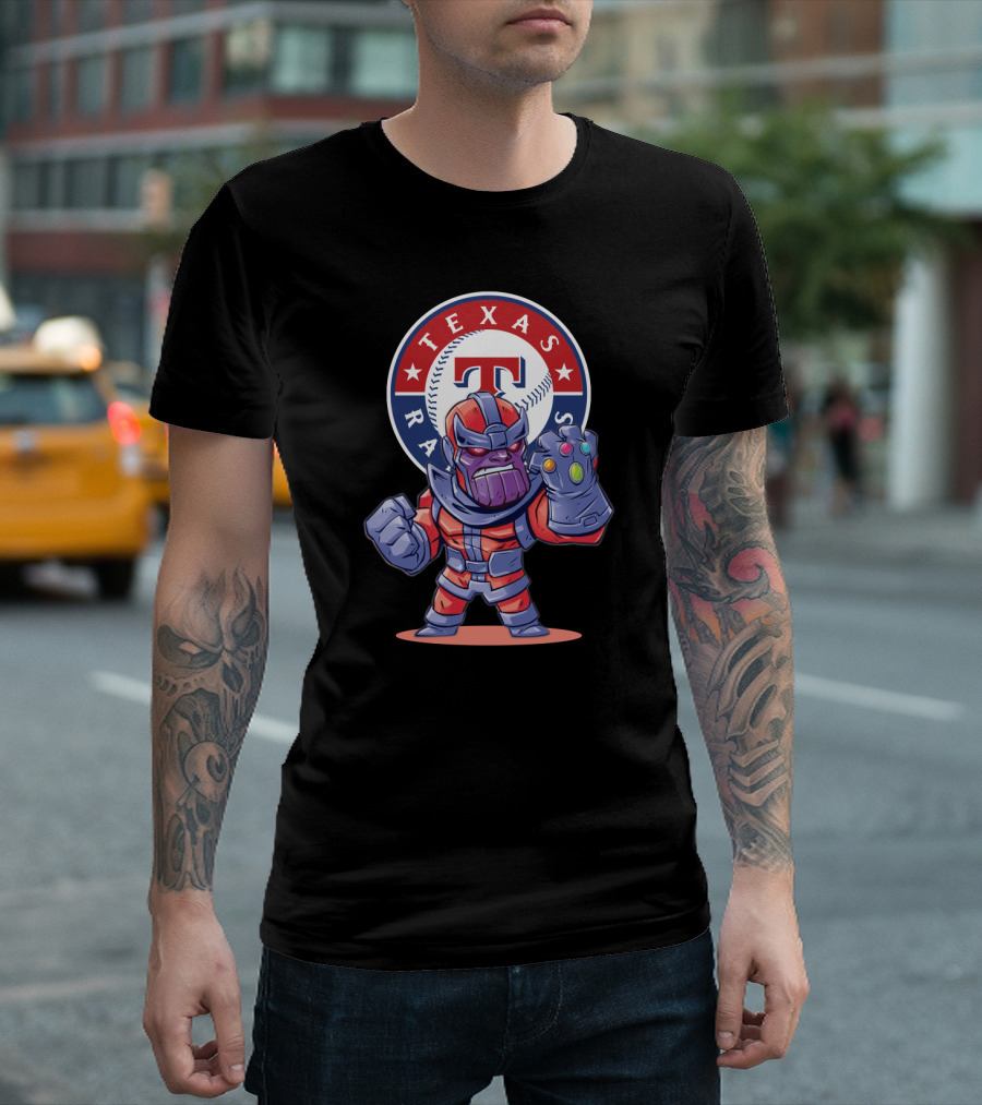 Texas Rangers Fans Assemble With Thanos Inspired Character T-Shirt
