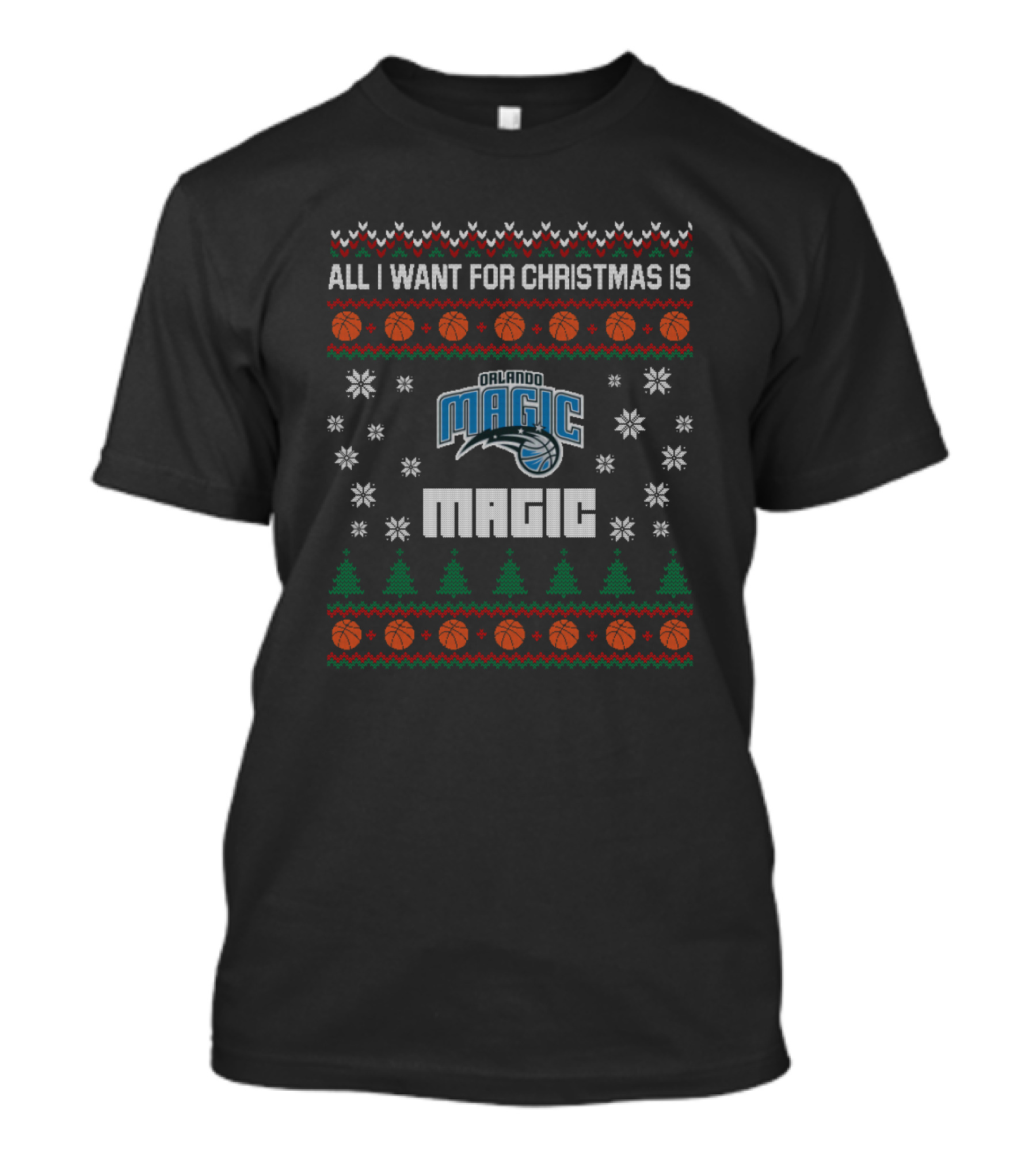 All I Want For Christmas Is Orlando Magic Ugly Christmas T-Shirt