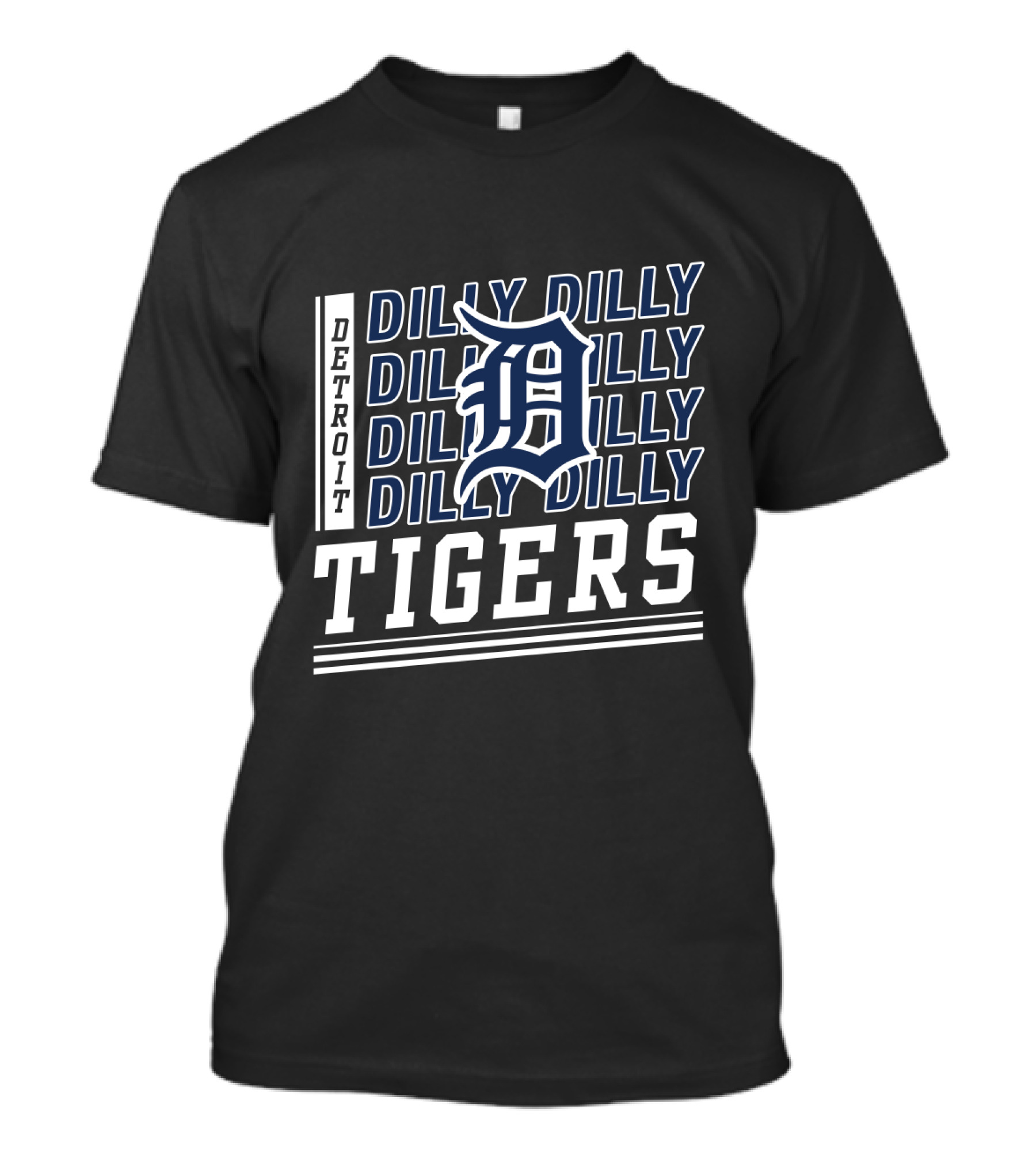 Detroit Tigers Dilly Dilly Classic Emblem And Text T-Shirt