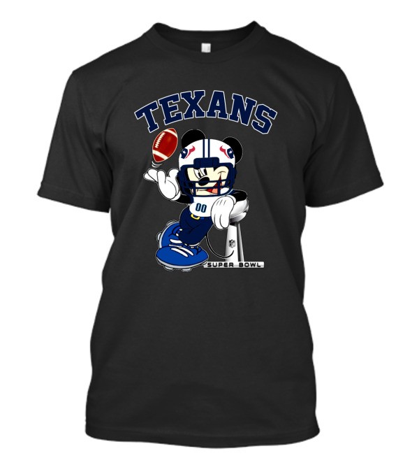 Texans Mickey Nfl Super Bowl Football T-Shirt