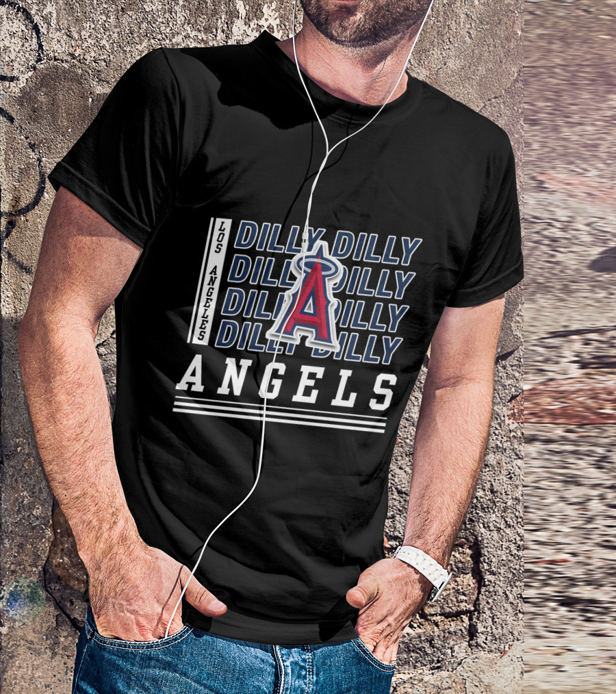 Los Angeles Angels Dilly Dilly Repeated Graphic With Team T-Shirt