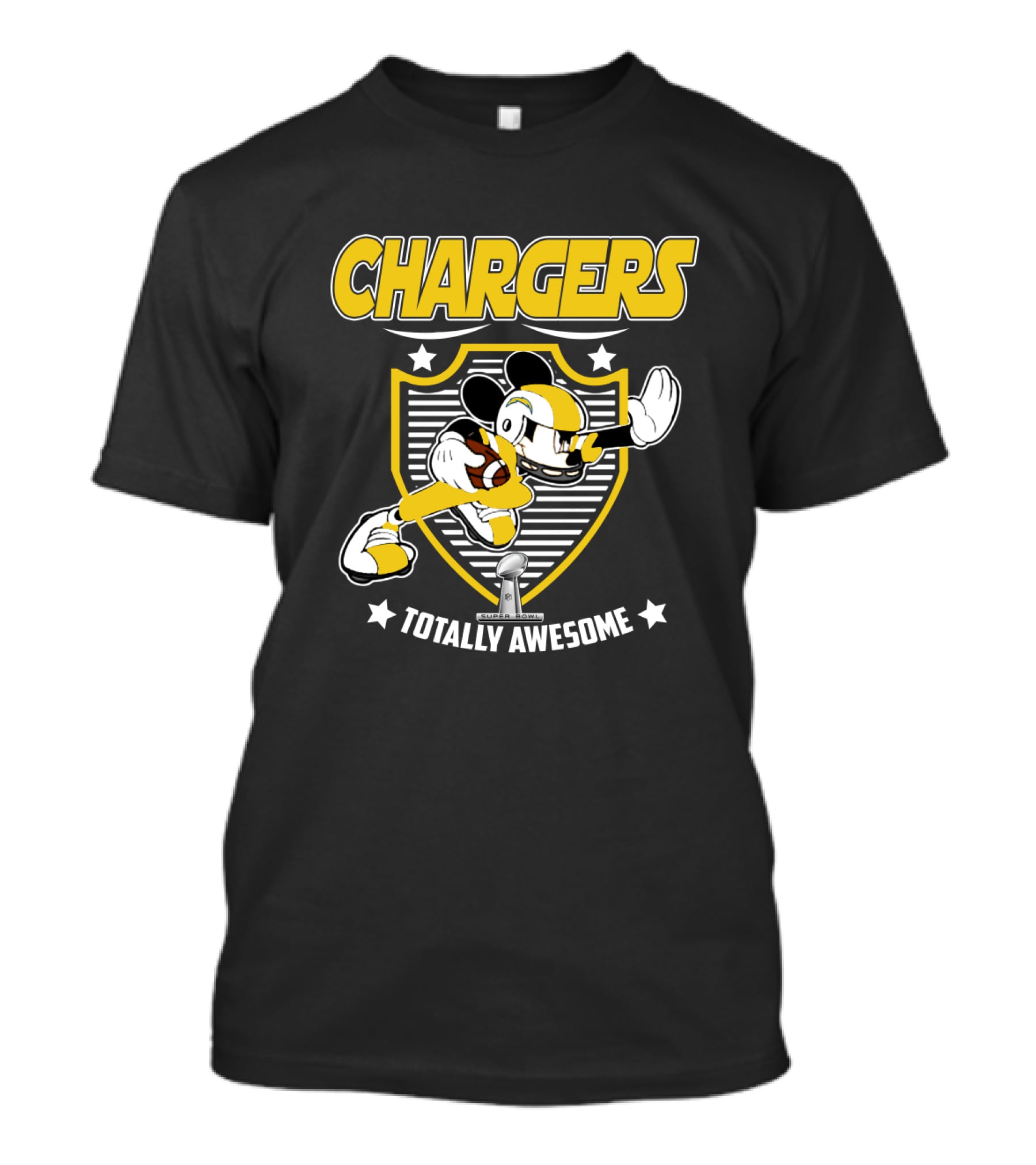 Chargers Totally Awesome Mickey Football Fans T-Shirt
